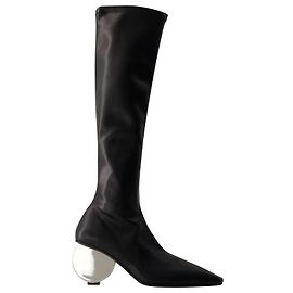 Courreges Stivali Circle - Courrèges - Pelle sintetica - Nero Nero