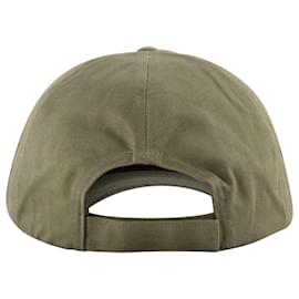 Ganni-Cappellino con logo - Ganni - Cotone - Kalamata-Verde,Cachi