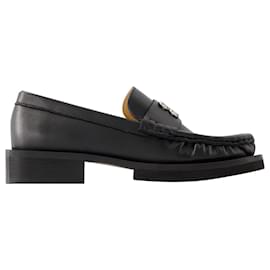 Ganni-Mocasín con logo de mariposa - Ganni - Piel - Negro-Negro