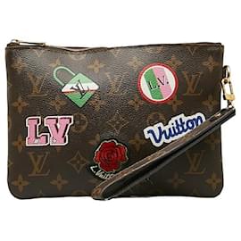 Louis Vuitton-Louis Vuitton Monogram City Pouch M63447 Brown PVC in Very Good Condition-Brown