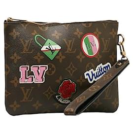 Louis Vuitton-Louis Vuitton Monogram City Pouch M63447 Brown PVC in Very Good Condition-Brown