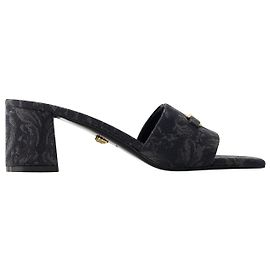 Meduse 95-Tages-Slipper - Versace - Canvas - Schwarz Schwarz