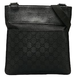 Gucci-Sac messager en toile Gucci GG Sac à bandoulière en toile 27639 en bon état-Autre