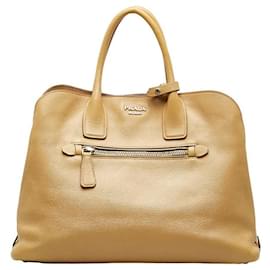 Prada-Prada Leather Open Promenade Tote Bag  Leather Handbag in Good condition-Other