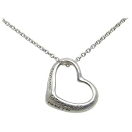 Tiffany & Co-Silver Open Heart Necklace-Other