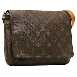 Louis Vuitton-Louis Vuitton Monogram Musette Tango Short Shoulder Bag M51257 Brown PVC Leather in Very Good Condition-Brown