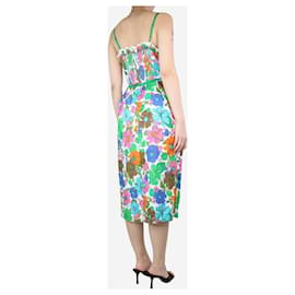 Zimmermann-Vestido midi floral multicolor com babados - tamanho Reino Unido 12-Multicor