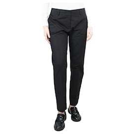 Piazza Sempione-Black cotton trousers - size UK 14-Black