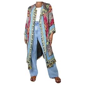 Etro-Multicolour silk printed robe - size UK 14-Multiple colors