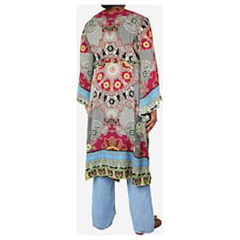 Etro-Robe estampado em seda multicolor - tamanho UK 14-Multicor