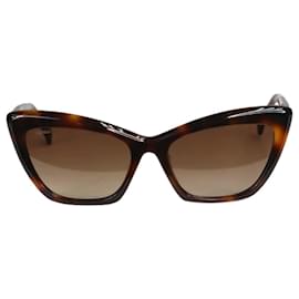Max Mara-Óculos de sol gatinho marrom tipo tartaruga-Marrom