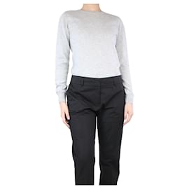 Brunello Cucinelli-Heather grey cashmere sweater - size S-Grey
