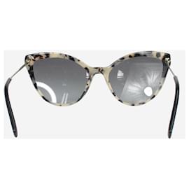 Miu Miu-Mehrfarbige Cat-Eye-Sonnenbrille mit Schildpatt-Muster-Mehrfarben