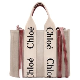Chloé-Bolsa tote Woody pequena bege-Outro