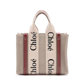 Chloé-Bolsa tote Woody pequena bege-Outro