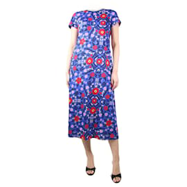 Autre Marque-Blaues, floral bedrucktes Sport-Swing-Kleid – Größe M-Blau