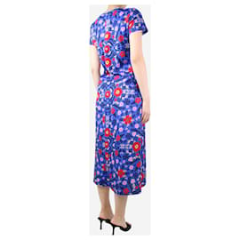 Autre Marque-Blaues, floral bedrucktes Sport-Swing-Kleid – Größe M-Blau