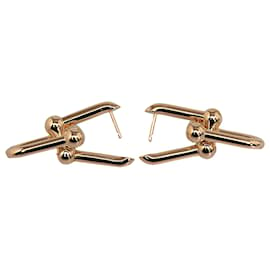 Tiffany & Co-Tiffany Gold 18K Gold Large Link HardWear Earrings-Golden