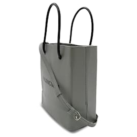 Balenciaga-Balenciaga Gray XXS Logo Shopping Tote-Grey