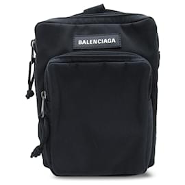 Balenciaga-Balenciaga – Explorer Umhängetasche aus schwarzem Nylon-Schwarz