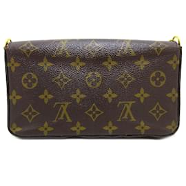 Louis Vuitton-Pochette Felicie con monograma marrón de Louis Vuitton-Castaño