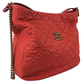 Chanel-Chanel Red Caviar Country Chic Hobo-Red