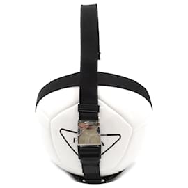 Prada-Ballon de football à logo blanc Prada-Noir,Blanc