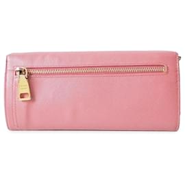 Prada-Prada Pink Saffiano Leder lange Brieftasche-Pink
