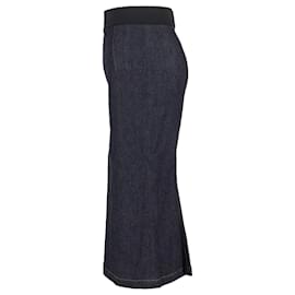 Dolce & Gabbana-Dolce & Gabbana Pencil Midi Skirt in Blue Denim-Blue