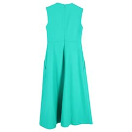 Rochas-Rochas Sleeveless Dress in Teal Wool-Other,Green
