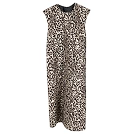 Rochas-Rochas Cap Sleeve Dress in Animal Print Cotton-Other,Python print