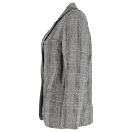 Isabel Marant Etoile-Isabel Marant Etoile Charly Herringbone Blazer in Grey Wool-Grey