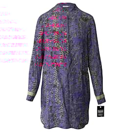 Chloé-See by Chloe Buttondown Shirt Dress in Phytonskin Print Silk-Other