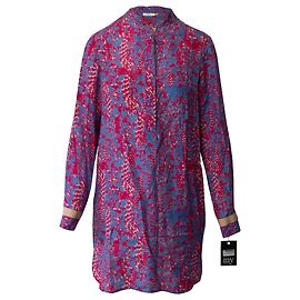 Chloé Vestido camisa com botões See by Chloe em seda estampada Phytonskin Outro