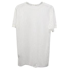 Dior-Dior Oblique Sheer T-shirt in White Viscose-White