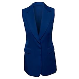 Stella Mc Cartney-Stella Mccartney Vest Jacket in Blue Wool-Blue