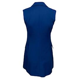 Stella Mc Cartney-Stella Mccartney Vest Jacket in Blue Wool-Blue