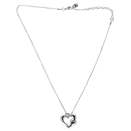 Swarovski-Colgante con forma de corazón adornado con cristales Swarovski Emotion en metal plateado-Plata
