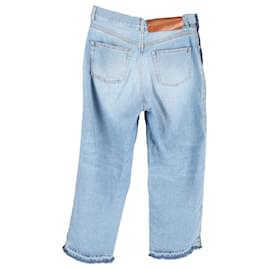 Loewe-Calças de perna larga de dois tons Loewe em jeans azul-Azul