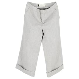 Marni-Pantalones Marni con dobladillo doblado en cupro gris-Gris