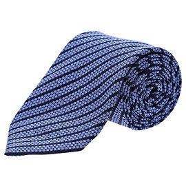 Gravata com padrão listrado Ermenegildo Zegna em seda azul Azul