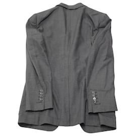 Tom Ford-Tom Ford Unstructured Check Blazer in Dark Grey Wool-Black