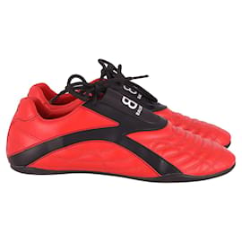 Balenciaga-Balenciaga Zen Sneakers in Red Leather-Red
