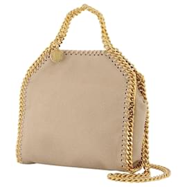 Stella Mc Cartney-Tote Falabella Tiny en cuero sintético beige-Castaño,Beige