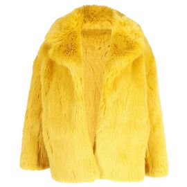 Casaco Diane Von Furstenberg em pele sintética amarela Amarelo