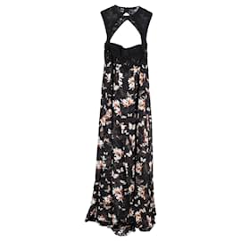 Givenchy-Vestido largo con estampado floral de Givenchy en seda con estampado floral-Otro