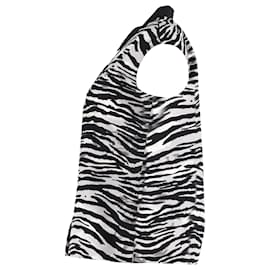 Prada-Camicia Prada a maniche corte con stampa Zebra in cotone animalier-Altro