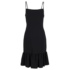 Autre Marque-Lauren Ralph Lauren Kleid mit Rüschensaum aus schwarzer Wolle-Schwarz