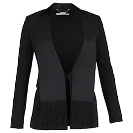 Givenchy-Givenchy Fringed Blazer in Black Viscose-Black
