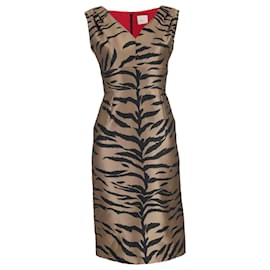 Carolina Herrera-Carolina Herrera Sleeveless Dress in Animal Print Cotton-Other,Python print
